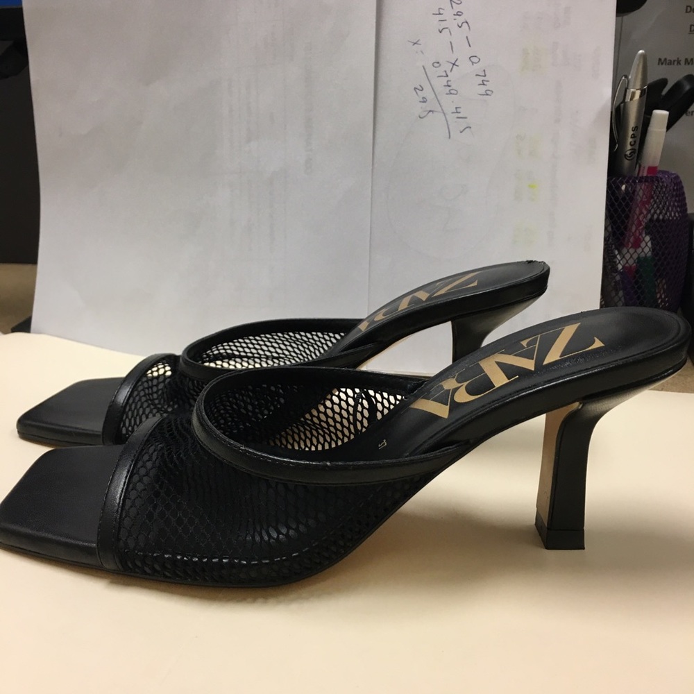 ZARA Sandal, Size 37 / US6.5 or US7 with 3” heels